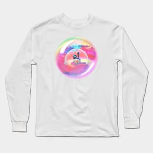 Bird in a Bowl in a Bubble Long Sleeve T-Shirt